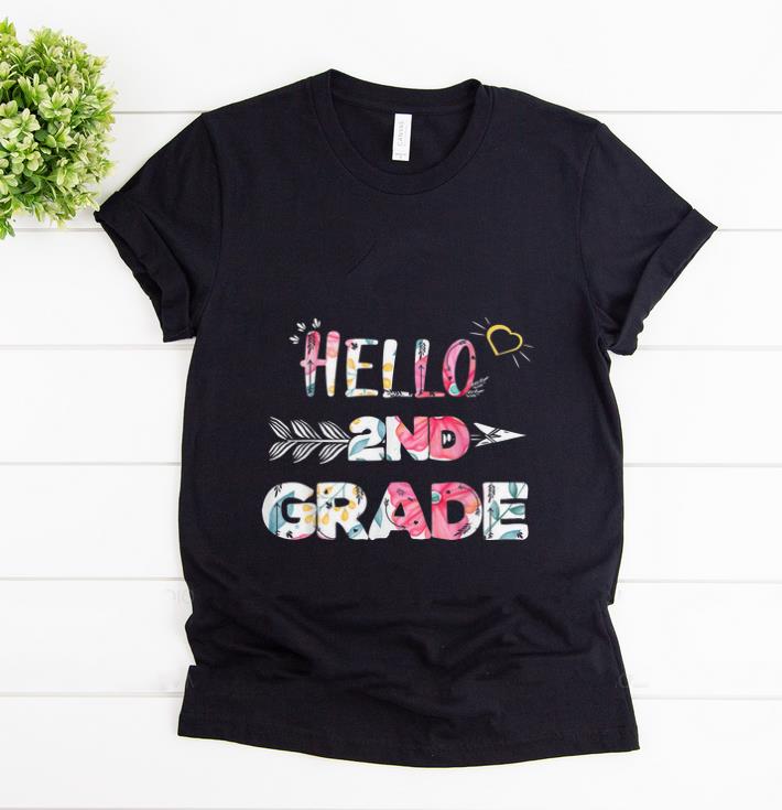 Pretty Hello 2nd Grade Back To Shool Floral shirt 1 - Pretty Hello 2nd Grade Back To Shool Floral shirt
