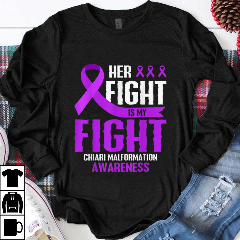 Pretty Her Fight Is My Fight Chiari Malformation Purple Awareness shirt 1 - Pretty Her Fight Is My Fight Chiari Malformation Purple Awareness shirt