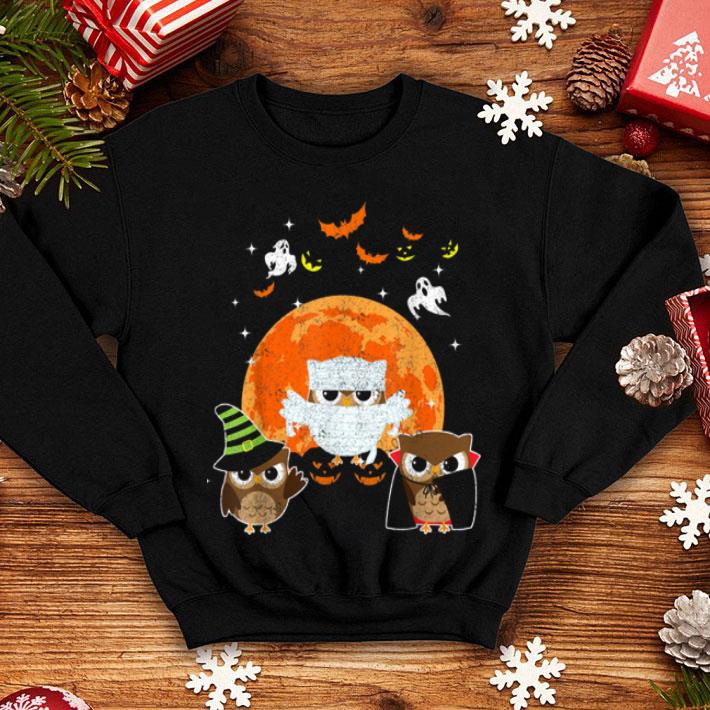 Funny Three Owls Halloween Mummy Pumpkin Moon shirt 4 - Funny Three Owls Halloween Mummy Pumpkin Moon shirt