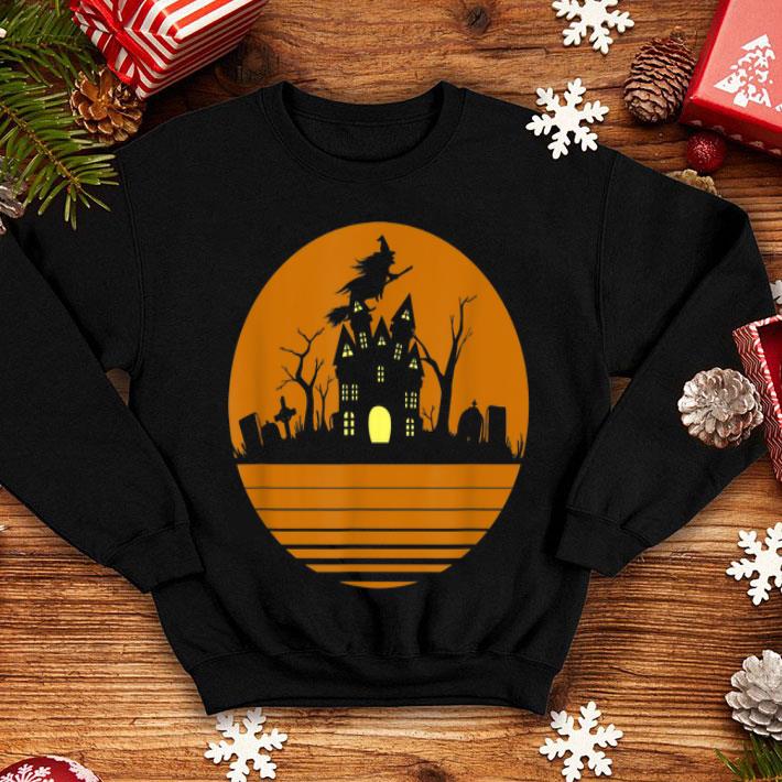 Hot funny halloween retro vintage haunted house full moon shirt 4 - Hot funny halloween retro vintage haunted house full moon shirt