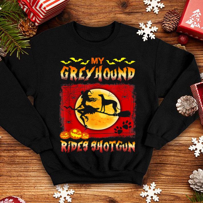 My Greyhound Rides Shotgun Halloween shirt 4 - My Greyhound Rides Shotgun Halloween shirt