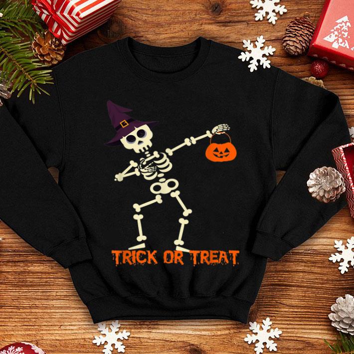 Premium Halloween Skeleton Dabbing Witch Hat Pumpkin Boys Girls Kids shirt 4 - Premium Halloween Skeleton Dabbing Witch Hat Pumpkin Boys Girls Kids shirt