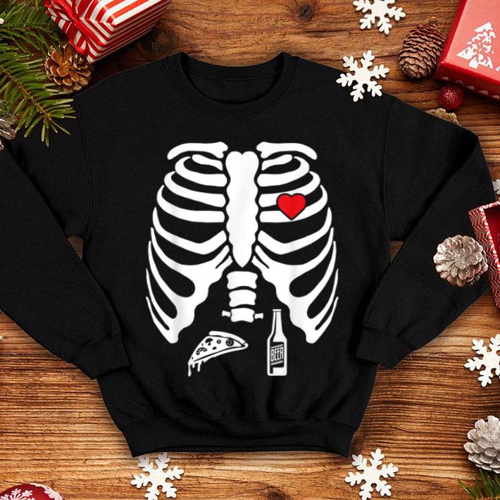 Skeleton Pregnancy Pizza Beer X ray Halloween shirt 4 - Skeleton Pregnancy Pizza Beer X-ray Halloween shirt