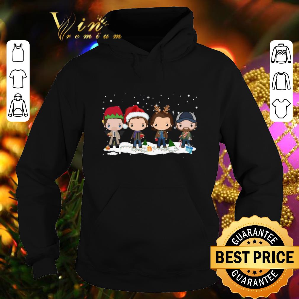 Awesome Supernatural chibi characters cartoon Christmas shirt Awesome Supernatural chibi characters cartoon Christmas shirt 4 - Awesome Supernatural chibi characters cartoon Christmas shirt