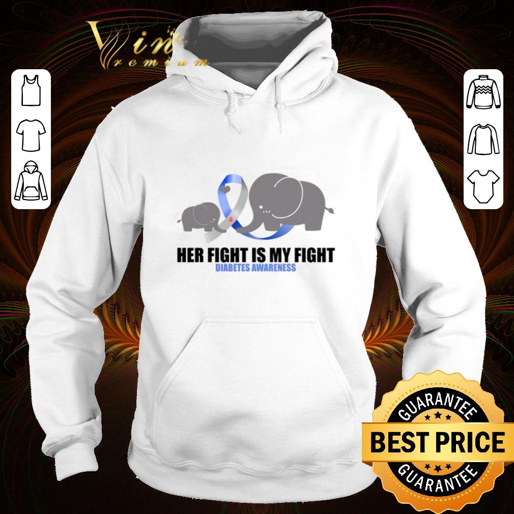 Funny Awesome Elephants Her fight is my fight Diabetes Awareness shirt 4 - Funny Awesome Elephants Her fight is my fight Diabetes Awareness shirt