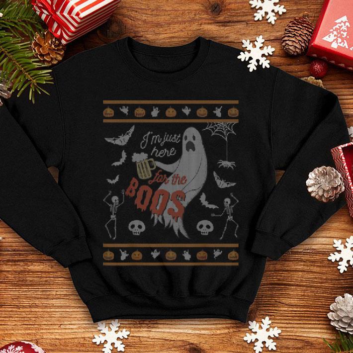 Hot I m Just Here for the Boos I Ugly Halloween Sweater shirt 4 - Hot I'm Just Here for the Boos I Ugly Halloween Sweater shirt