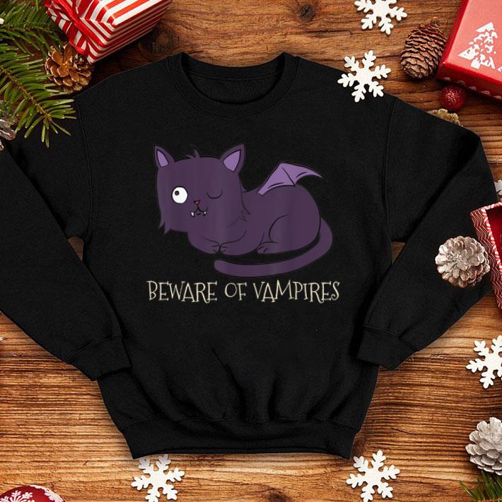 Nice Cute Kitty Cat Beware of Vampires Halloween Trick or Treat shirt Nice Cute Kitty Cat Beware of Vampires Halloween Trick or Treat shirt 4 - Nice Cute Kitty Cat Beware of Vampires Halloween Trick or Treat shirt