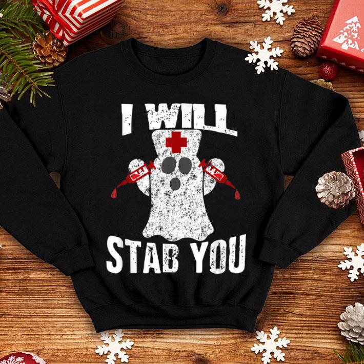Premium I Will Stab You Ghost Nurse Costume Halloween Funny Gift shirt 4 - Premium I Will Stab You Ghost Nurse Costume Halloween Funny Gift shirt