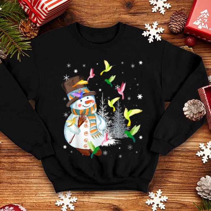 Top Hummingbird Snowman Merry Christmas Tee Hummingbird Lovers shirt 4 - Top Hummingbird Snowman Merry Christmas Tee Hummingbird Lovers shirt