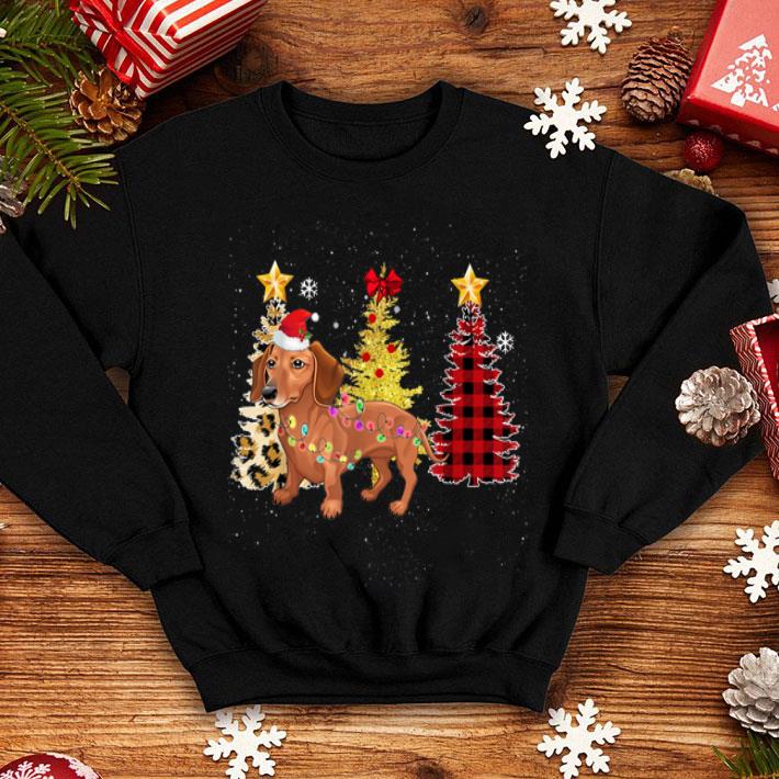 Beautiful Santa Dachshund Christmas Tree Lights shirt 4 - Beautiful Santa Dachshund Christmas Tree Lights shirt