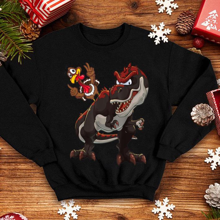 Hot Thanksgiving Cool Turkey Riding T Rex Dinosaur Gift Family shirt 4 - Hot Thanksgiving Cool Turkey Riding T-Rex Dinosaur Gift Family shirt