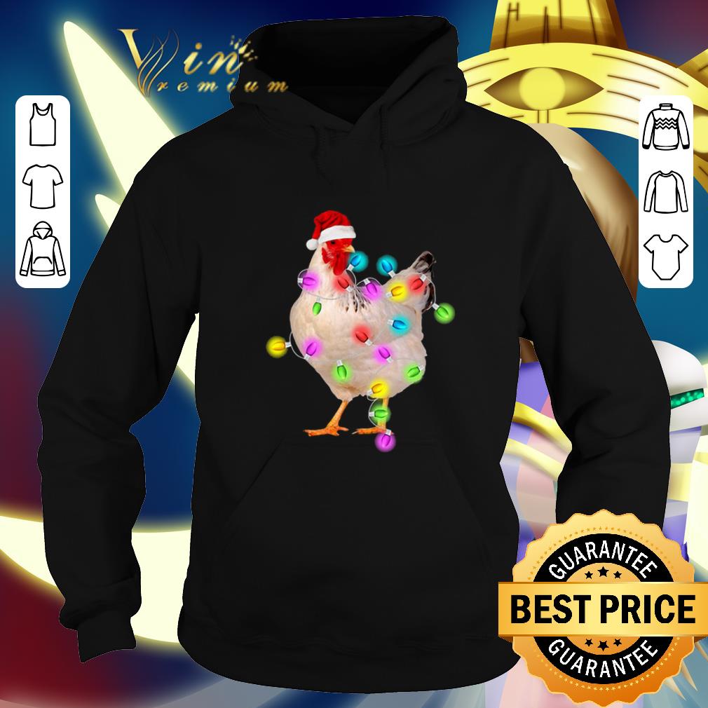 Nice Chicken santa Christmas lights shirt 4 - Nice Chicken santa Christmas lights shirt