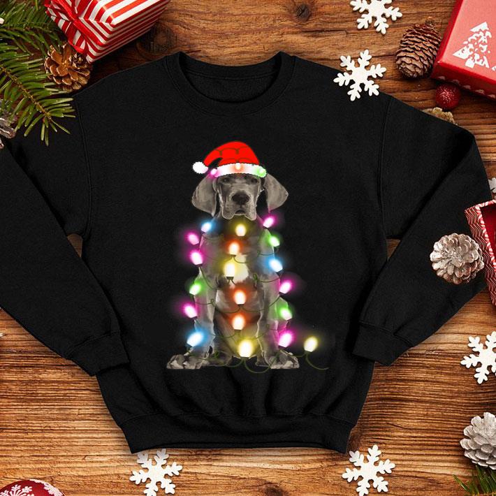 Nice Great Dane Christmas Pajama Santa Hat Lights Gift Dog Lover shirt 4 - Nice Great Dane Christmas Pajama Santa Hat Lights Gift Dog Lover shirt