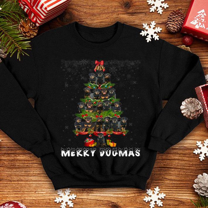 Nice Merry Dogmas Rottweiler dog Christmas decor Xmas tree shirt 4 - Nice Merry Dogmas Rottweiler dog Christmas decor Xmas tree shirt