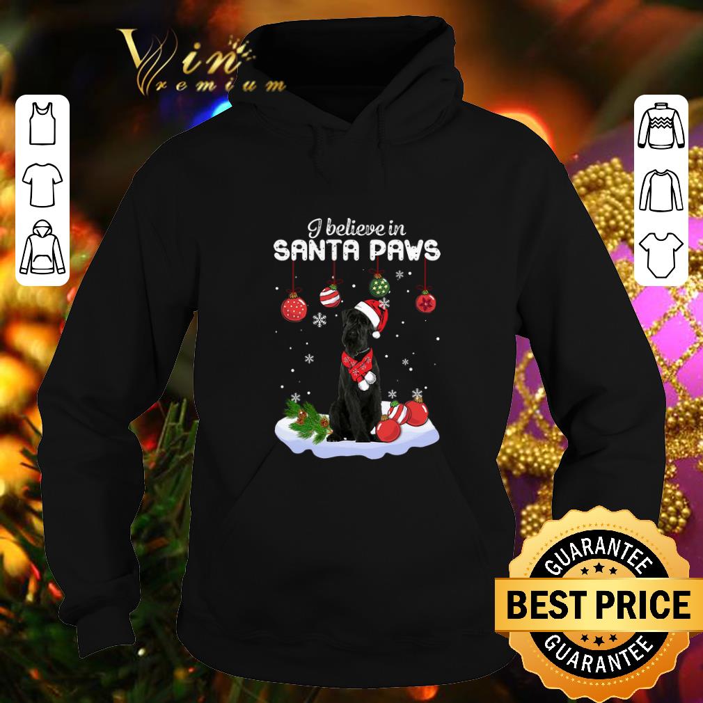 Official Giant Schnauzer i believe in Santa paws Christmas shirt 4 - Official Giant Schnauzer i believe in Santa paws Christmas shirt