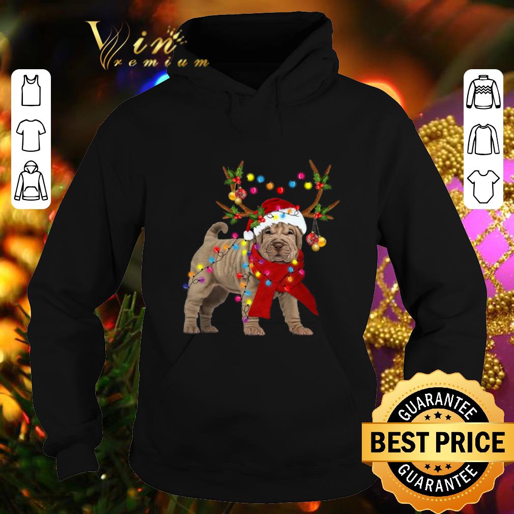 Official Shar pei reindeer Christmas merry and bright shirt 4 - Official Shar pei reindeer Christmas merry and bright shirt