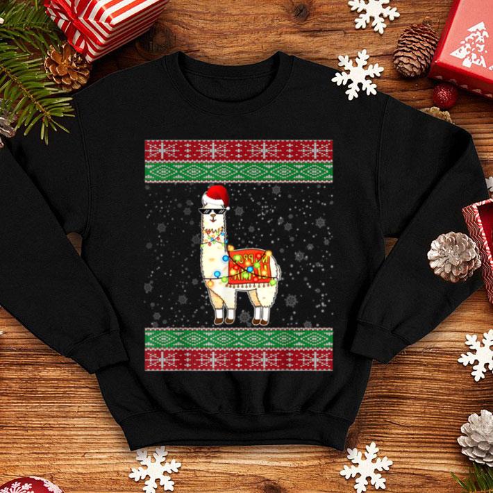Premium Christmas Llama Santa Hat Ugly Xmas Tree Alpaca shirt Premium Christmas Llama Santa Hat Ugly Xmas Tree Alpaca shirt 4 - Premium Christmas Llama Santa Hat Ugly Xmas Tree Alpaca shirt