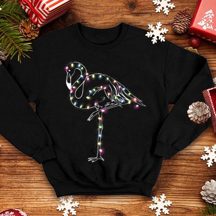 Premium Flamingo color light light Christmas tree lover Xmas shirt 4 - Premium Flamingo color light light Christmas tree lover Xmas shirt