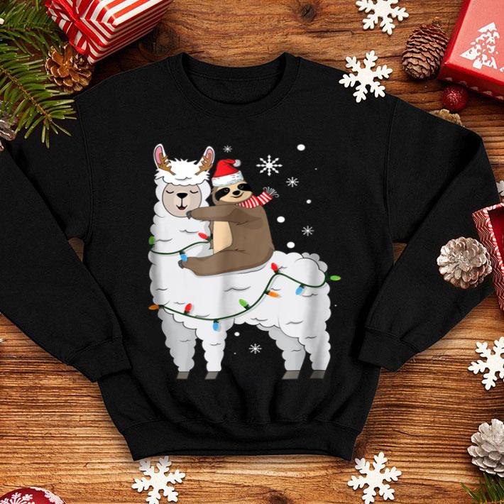 Top Sloth Riding Llama Cute Christmas shirt 4 - Top Sloth Riding Llama Cute Christmas shirt