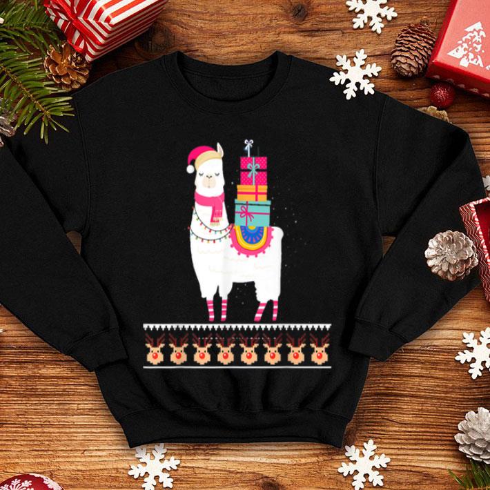 Awesome Christmas Llama Alpaca Santa Hat Ugly Xmas Tree For Kids sweater 4 - Awesome Christmas Llama Alpaca Santa Hat Ugly Xmas Tree For Kids sweater