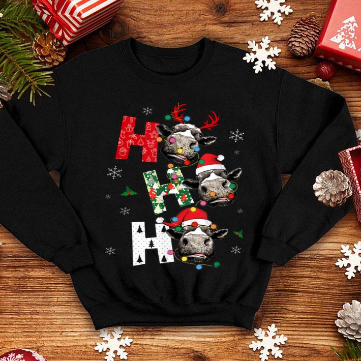 Awesome Ho Ho Ho Santa Claus Cow Lovers Christmas sweater 4 - Awesome Ho Ho Ho Santa Claus Cow Lovers Christmas sweater