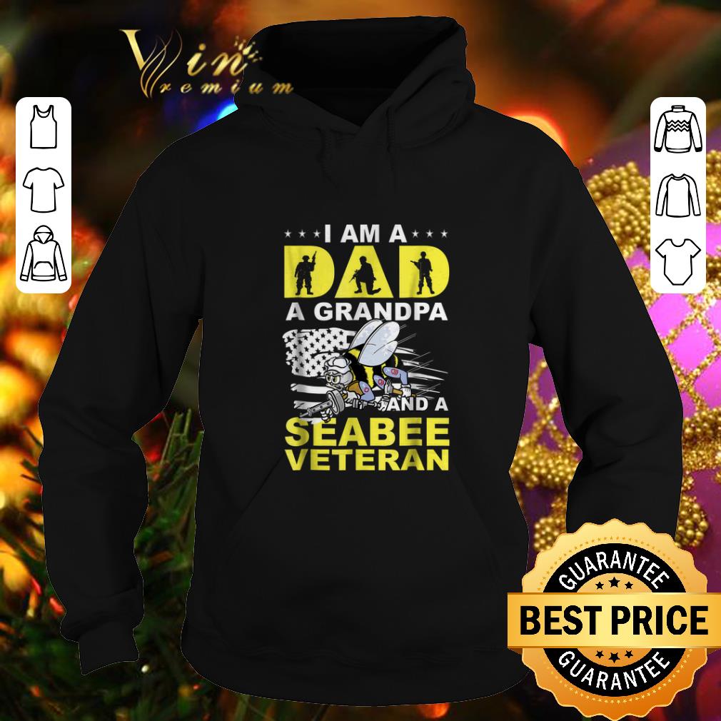 Cool Bee i am a dad a grandpa and a seabee veteran shirt Cool Bee i am a dad a grandpa and a seabee veteran shirt 4 - Cool Bee i am a dad a grandpa and a seabee veteran shirt