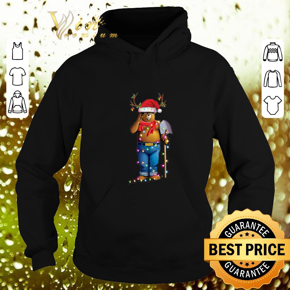 Cool Smokey Bear santa reindeer Christmas light shirt 4 - Cool Smokey Bear santa reindeer Christmas light shirt