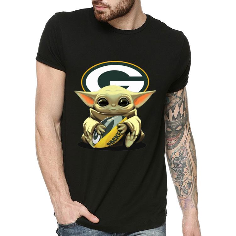 Football Baby Yoda Hug Green Bay Packers shirt 4 - Football Baby Yoda Hug Green Bay Packers shirt