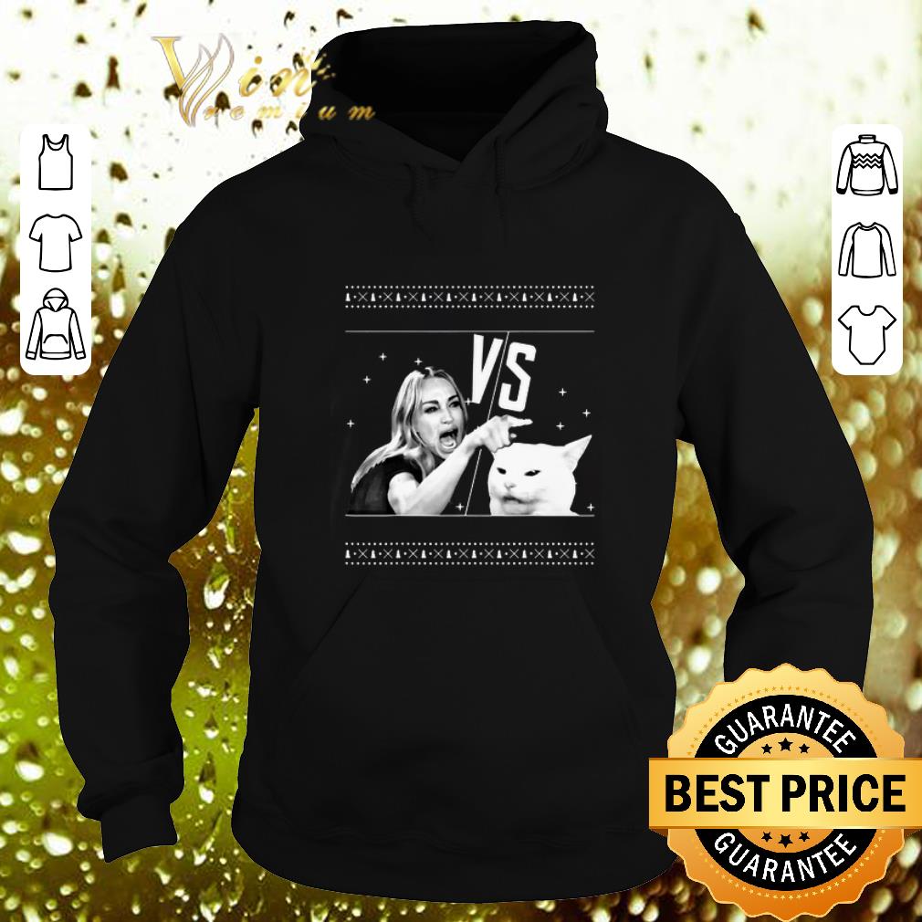 Nice Angry Women Yelling At Confused Cat At Dinner Table Meme sweater 4 - Nice Angry Women Yelling At Confused Cat At Dinner Table Meme sweater