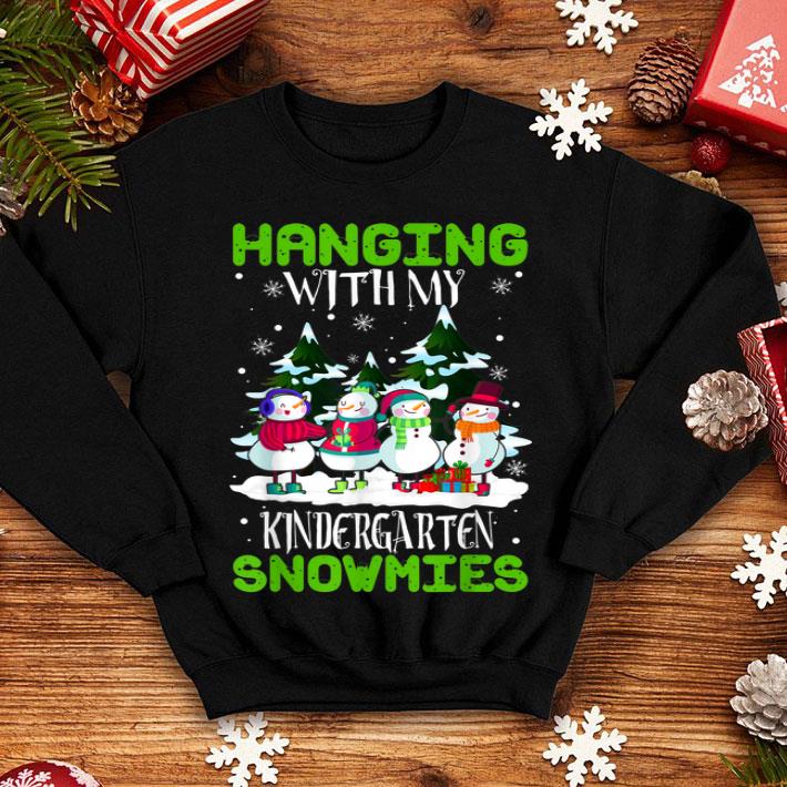 Nice Christmas Teacher tee Hanging With My Kindergarten Snowmies sweater 4 - Nice Christmas Teacher tee Hanging With My Kindergarten Snowmies sweater