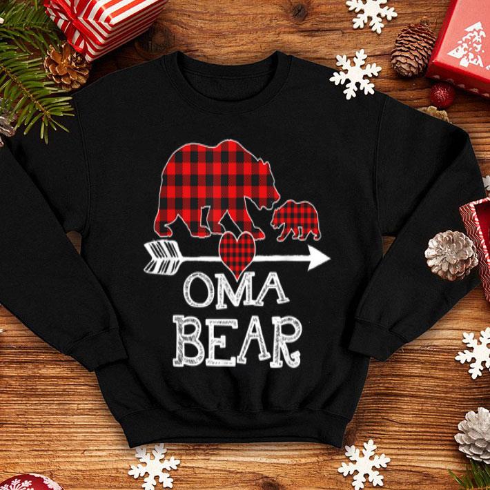 Nice Red Plaid Oma Bear One Cub Matching Buffalo Pajama Xmas sweater 4 - Nice Red Plaid Oma Bear One Cub Matching Buffalo Pajama Xmas sweater