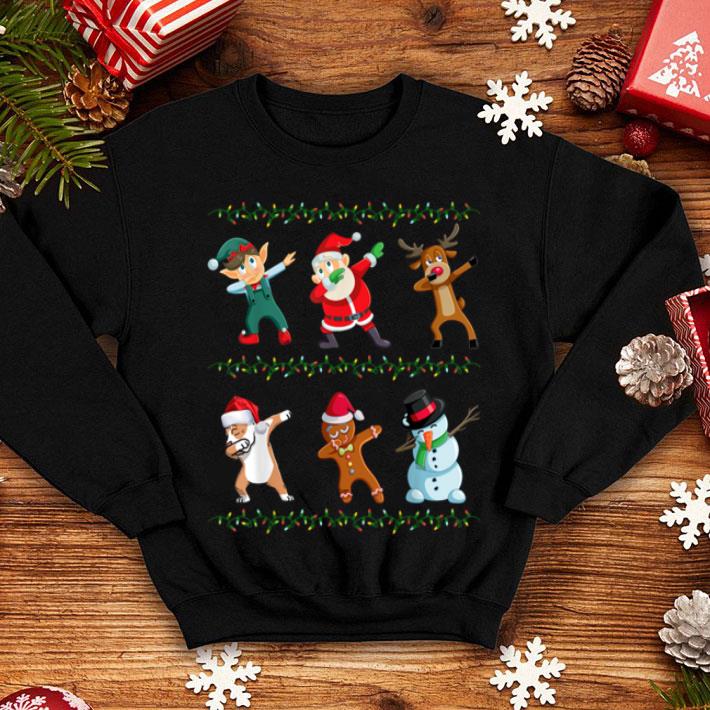 Official Funny Dabbing Santa Pitbull And Friends Christmas sweater 4 - Official Funny Dabbing Santa Pitbull And Friends Christmas sweater