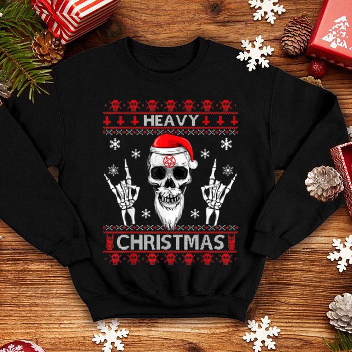 Official Heavy Christmas Devil Horns Skull Santa Hat Ugly sweater 4 - Official Heavy Christmas Devil Horns Skull Santa Hat Ugly sweater