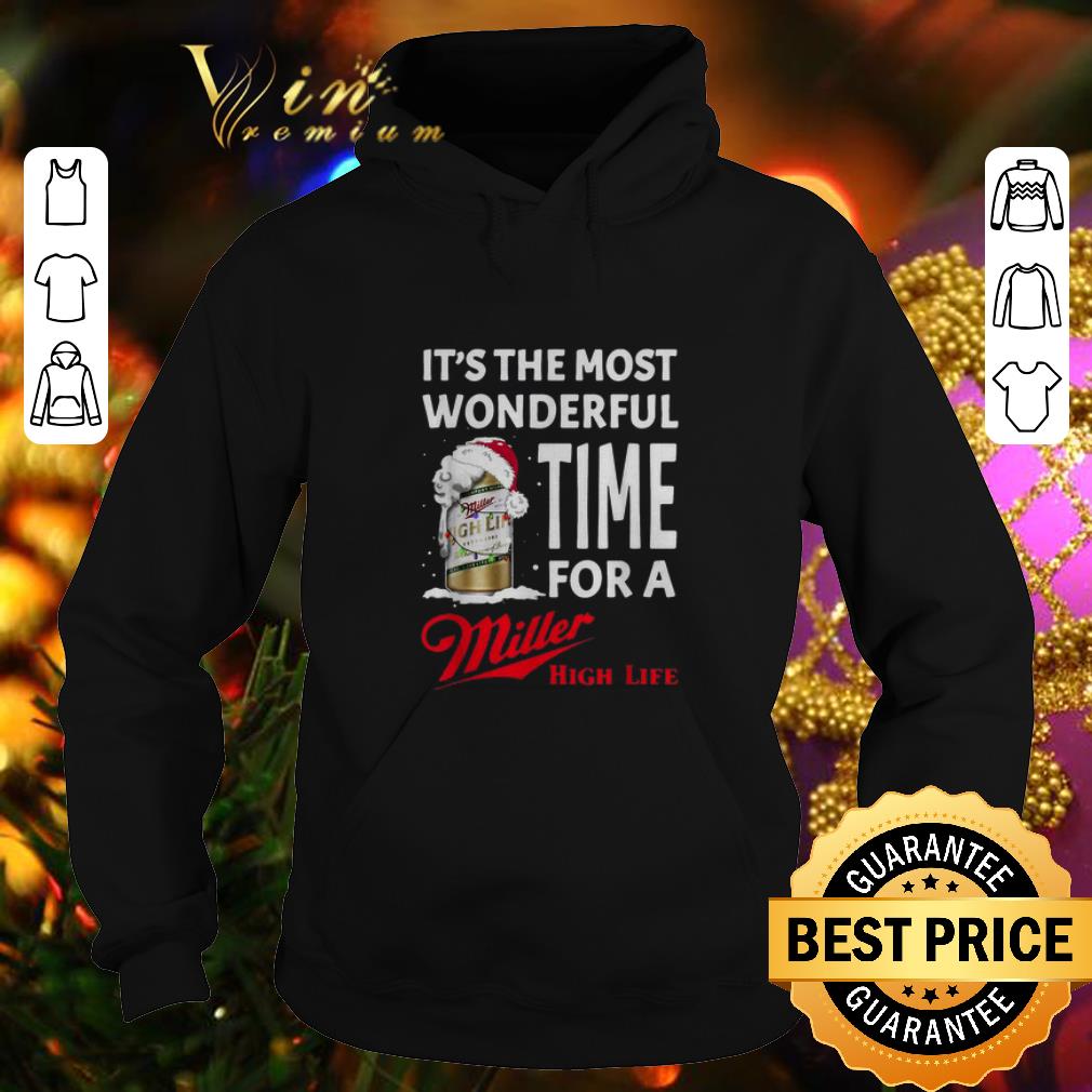 Official It s the most wonderful time for a Miller High Life Christmas shirt 4 - Official It's the most wonderful time for a Miller High Life Christmas shirt