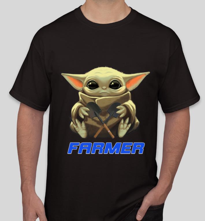 Original Star Wars Baby Yoda Hug Farmer shirt 4 - Original Star Wars Baby Yoda Hug Farmer shirt
