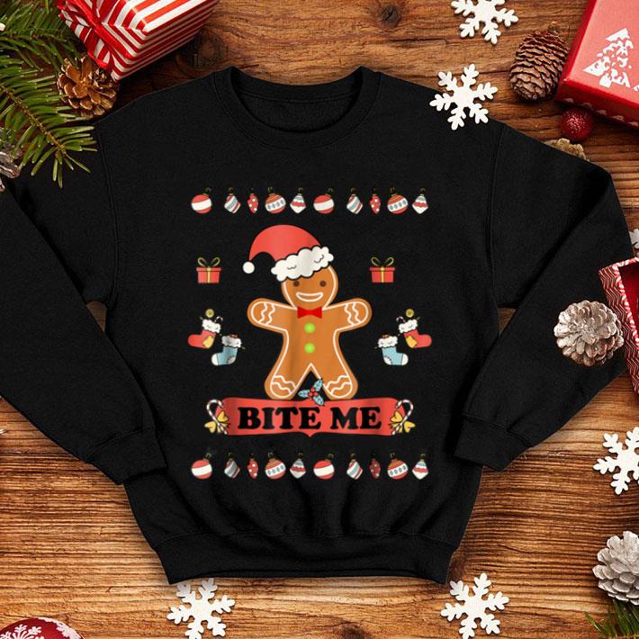 Premium Ugly Christmas Bite Me Gingerbread sweater 4 - Premium Ugly Christmas Bite Me Gingerbread sweater