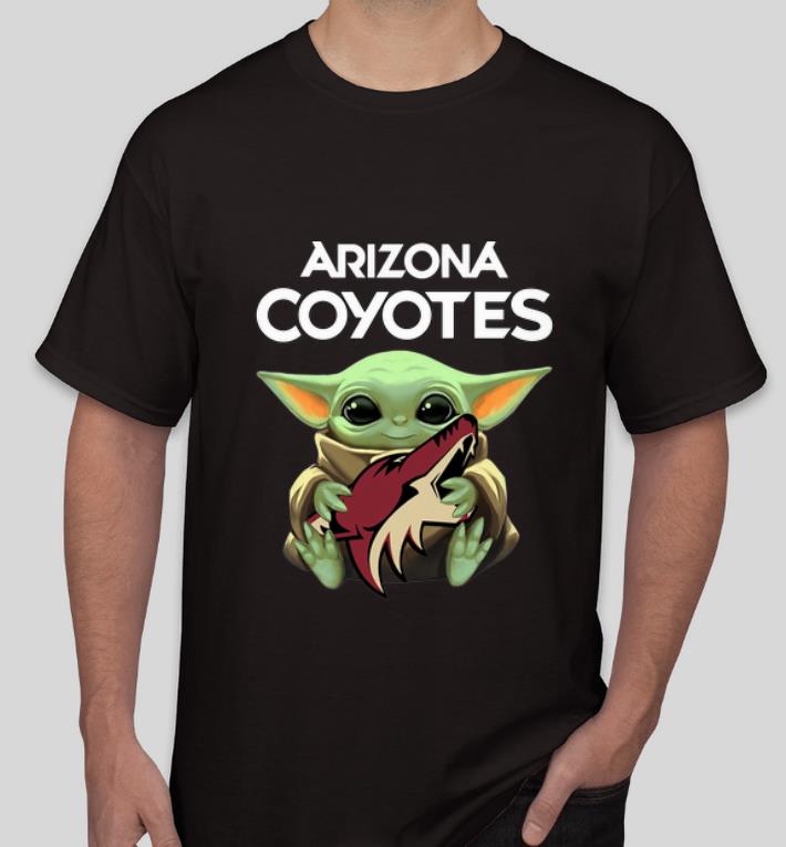 Pretty Star Wars Baby Yoda Hug Arizona Coyotes NHL shirt 4 - Pretty Star Wars Baby Yoda Hug Arizona Coyotes NHL shirt
