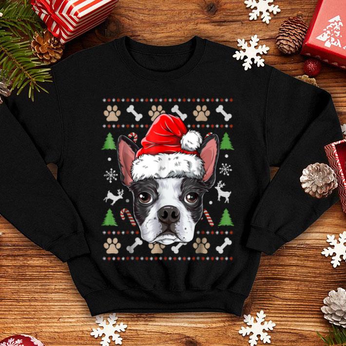 Top Boston Terrier Ugly Christmas Santa Hat Xmas Dog Boys sweater Top Boston Terrier Ugly Christmas Santa Hat Xmas Dog Boys sweater 4 - Top Boston Terrier Ugly Christmas Santa Hat Xmas Dog Boys sweater