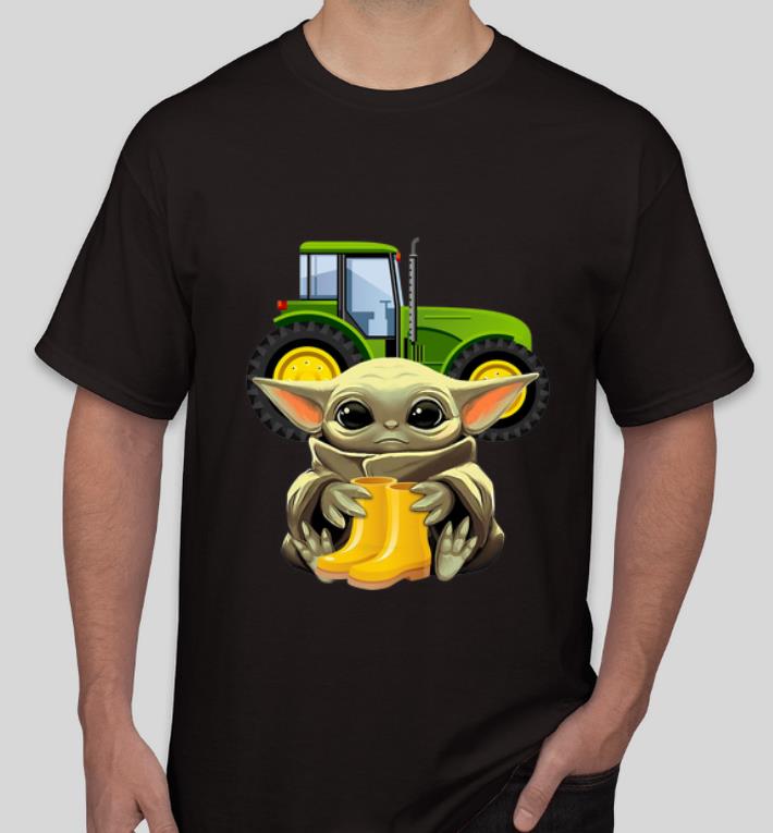 Awesome Star Wars Baby Yoda Hug Farmer shirt 4 - Awesome Star Wars Baby Yoda Hug Farmer shirt