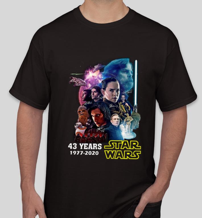 Official 43 Years Of Star Wars 1977 2020 shirt 4 - Official 43 Years Of Star Wars 1977-2020 shirt