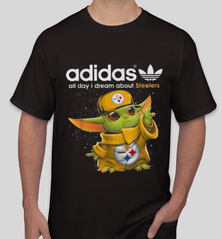 Top Baby Yoda Adidas All Day I Dream About Steelers shirt 4 - Top Baby Yoda Adidas All Day I Dream About Steelers shirt
