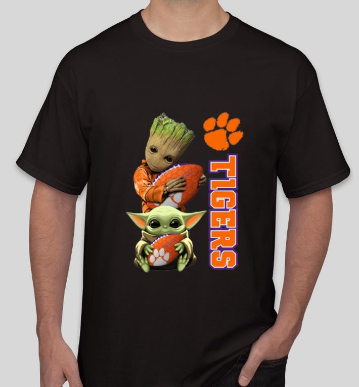 Top Baby Yoda And Baby Groot Hug Clemson Tigers shirt 4 - Top Baby Yoda And Baby Groot Hug Clemson Tigers shirt