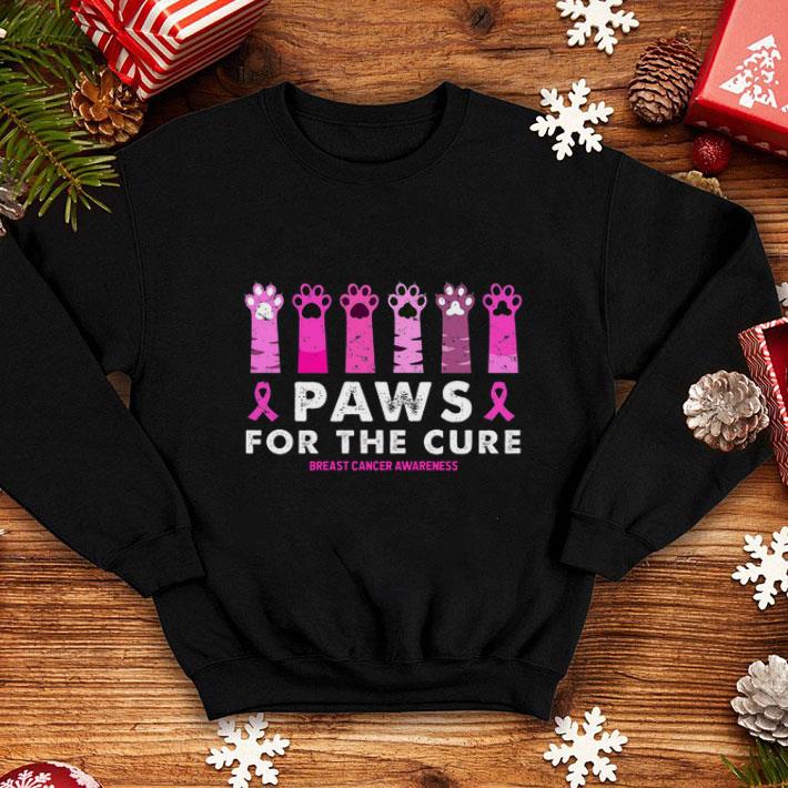 Nice Cat Paws For The Cure Breast Cancer Awareness shirt 4 - Nice Cat Paws For The Cure Breast Cancer Awareness shirt