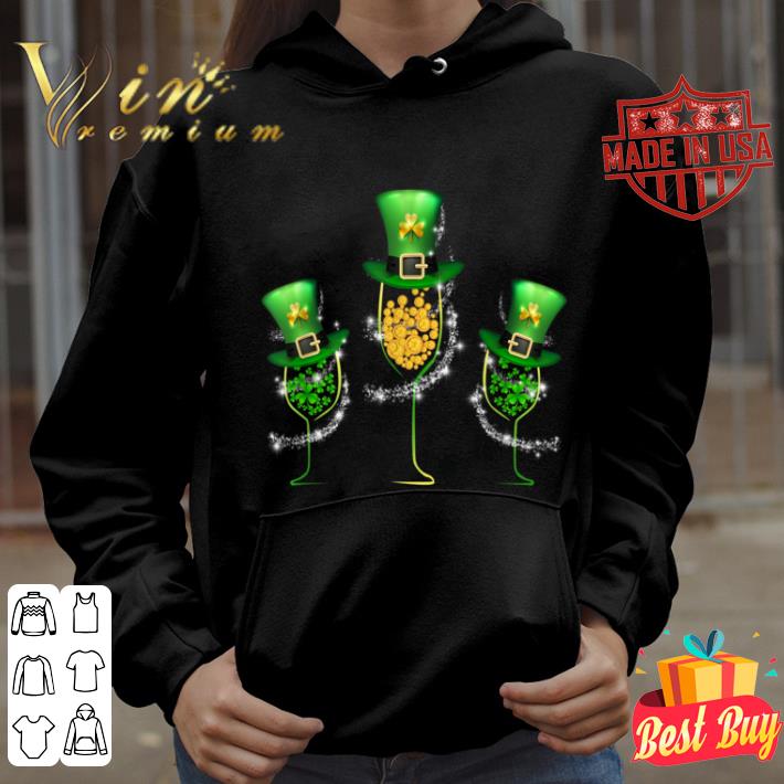 Three Wine Glass St Patrick s Day Shamrock Gift Womens Mens shirt 4 - Three Wine Glass St Patrick's Day Shamrock Gift Womens Mens shirt