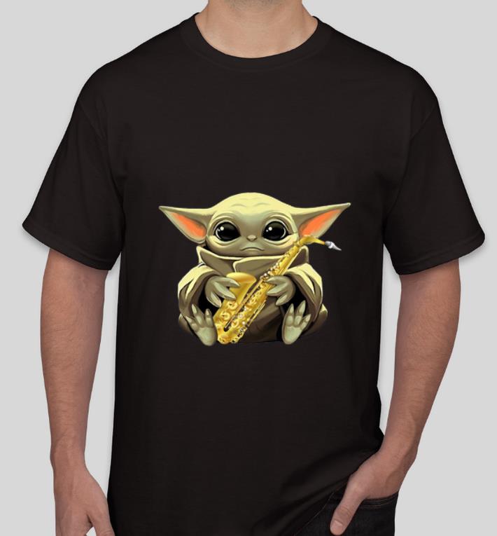 Top Baby Yoda Hug Saxophone shirt 4 - Top Baby Yoda Hug Saxophone shirt