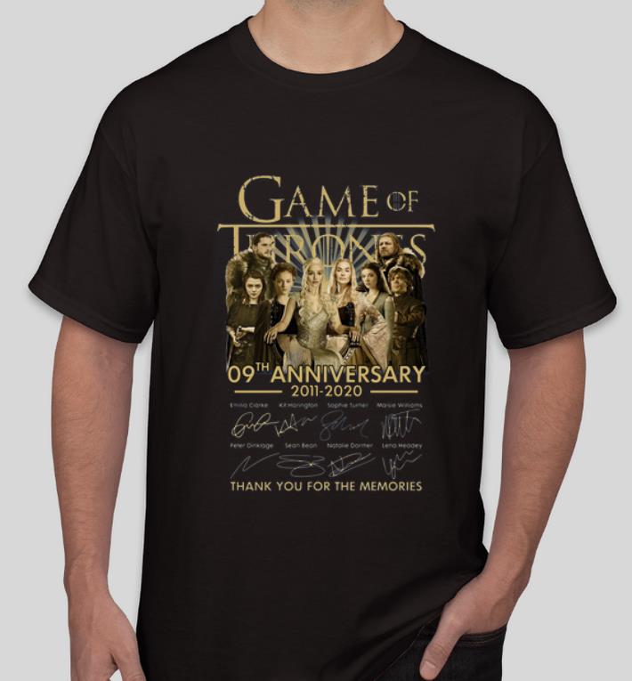 Top Game Of Thrones 09th Anniversary 2011 2020 Signatures shirt 4 - Top Game Of Thrones 09th Anniversary 2011 2020 Signatures shirt