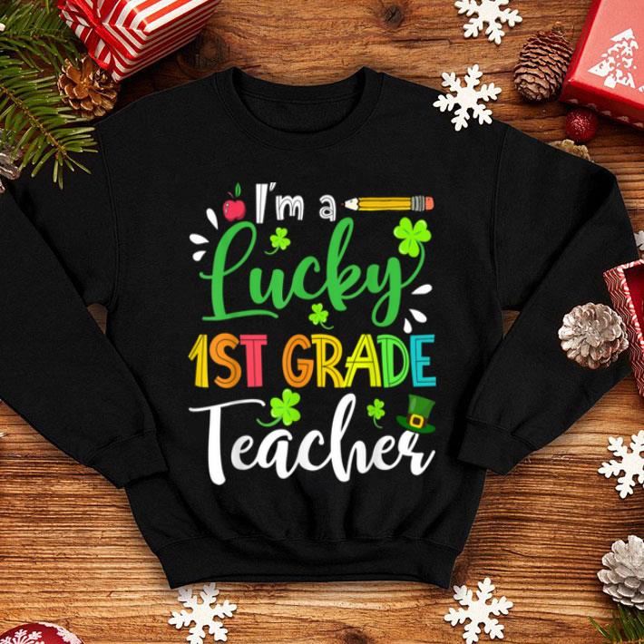 Top Lucky 1st Grade Teacher Shamrock Top Hat St Patrick s Day shirt 4 - Top Lucky 1st Grade Teacher Shamrock Top Hat St Patrick's Day shirt