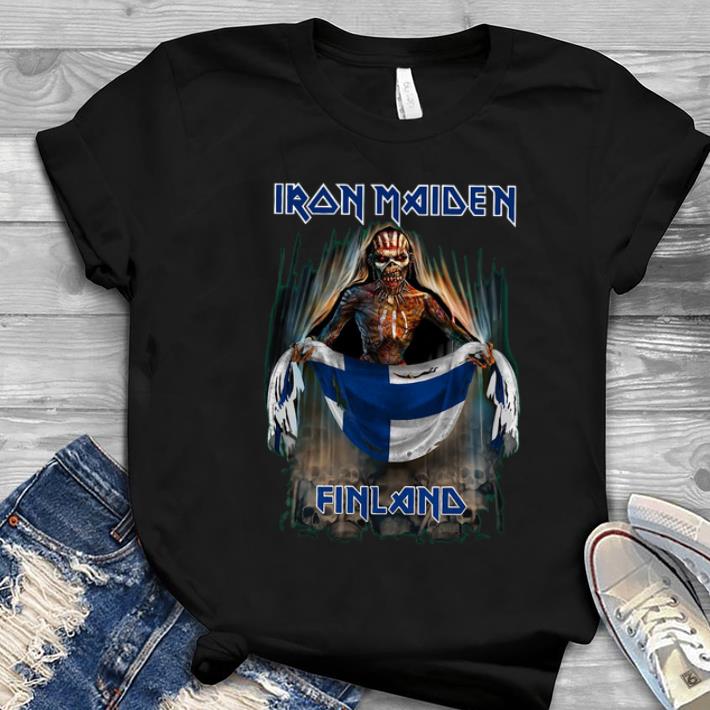 Great Iron Maiden Finland flag shirt 1 - Great Iron Maiden Finland flag shirt