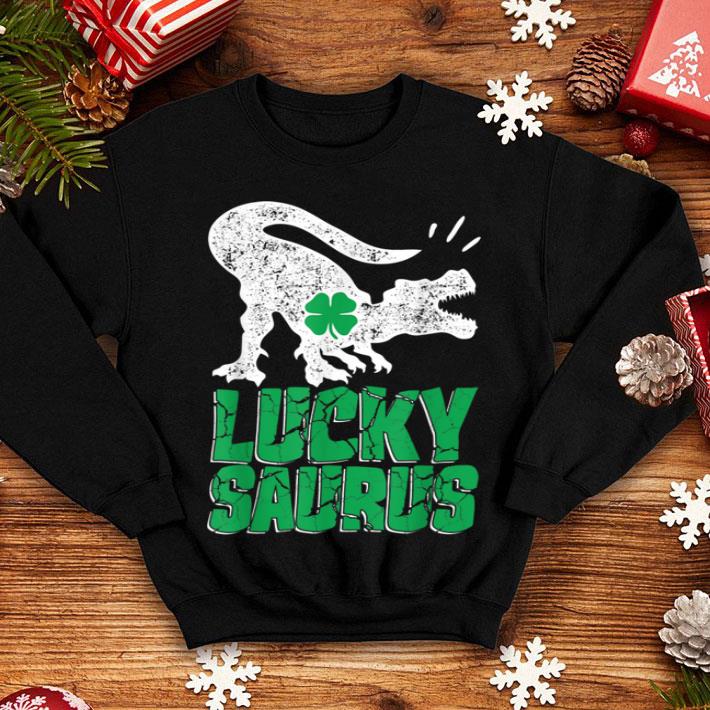 Nice Luckysaurus Dinosaur Shamrock St Patricks Day Boys Men T Rex shirt 4 - Nice Luckysaurus Dinosaur Shamrock St Patricks Day Boys Men T Rex shirt