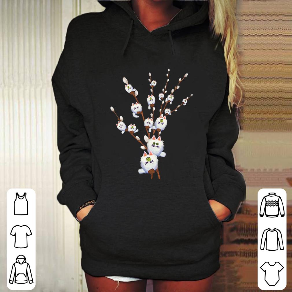 Nice White cat willows flowers gift shirt Nice White cat willows flowers gift shirt 4 - Nice White cat willows flowers gift shirt
